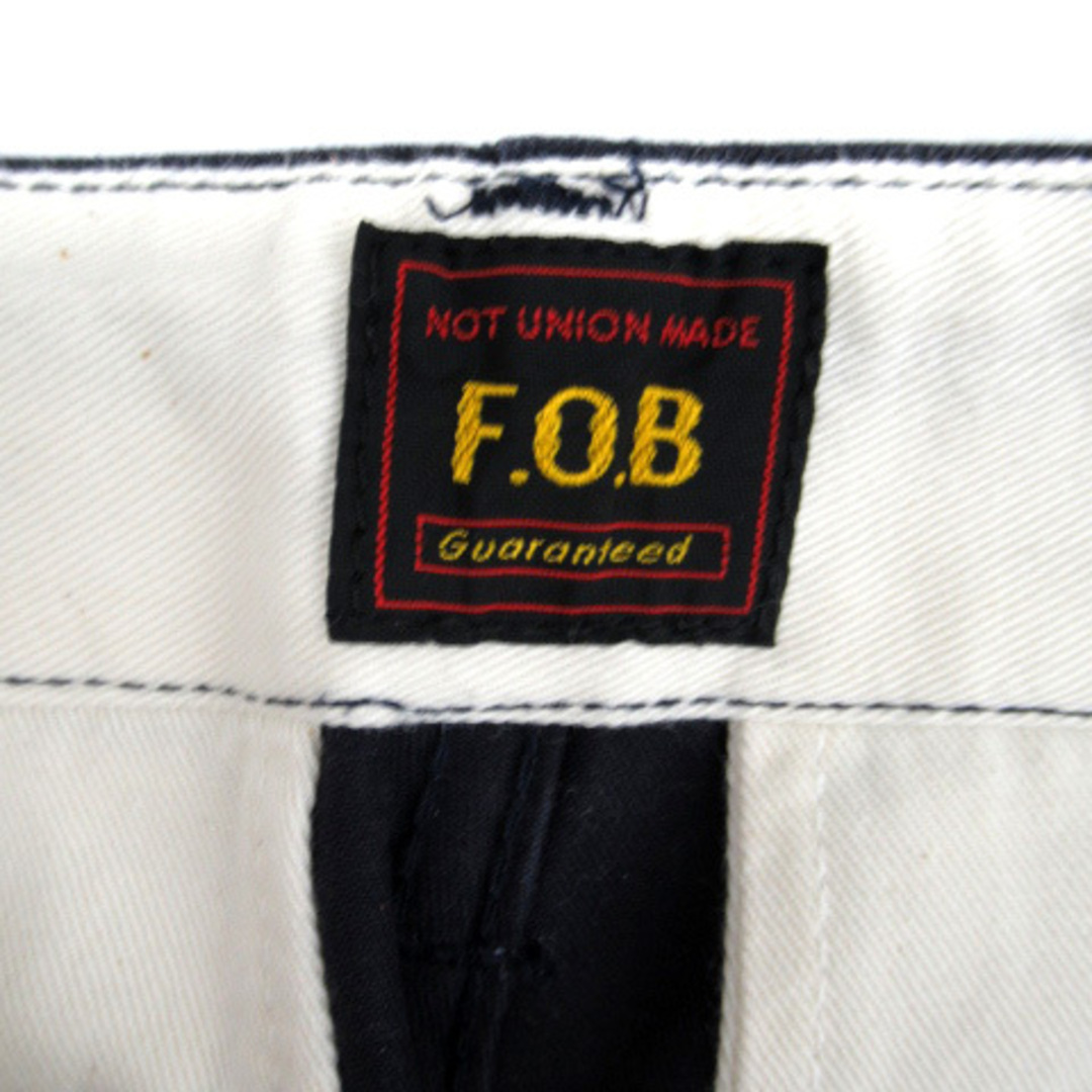 エフオービーファクトリー FOB FACTORY ストレートパンツ M 紺 レディースのパンツ(その他)の商品写真