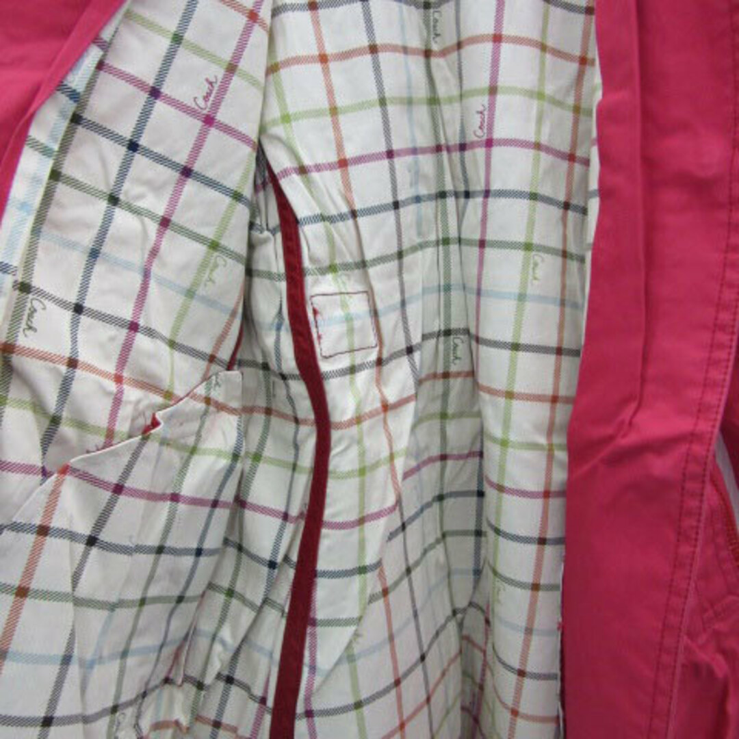 COACH(コーチ)のコーチ ステンカラーコート スプリングコート ロング丈 2 マゼンタ ピンク レディースのジャケット/アウター(その他)の商品写真