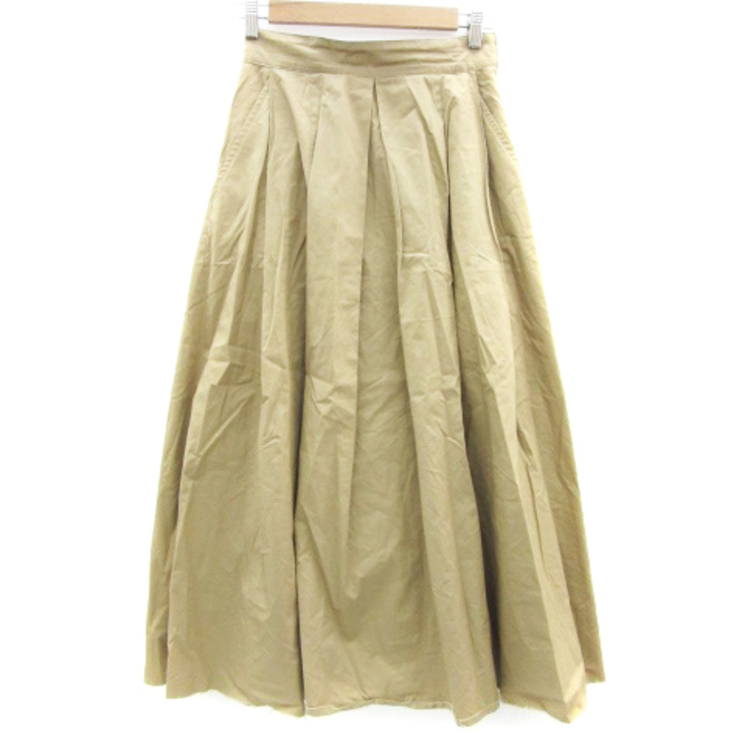 Spick & Span(スピックアンドスパン)のスピック&スパン フレアスカート ロング丈 マキシ丈 36 ベージュ レディースのスカート(ロングスカート)の商品写真
