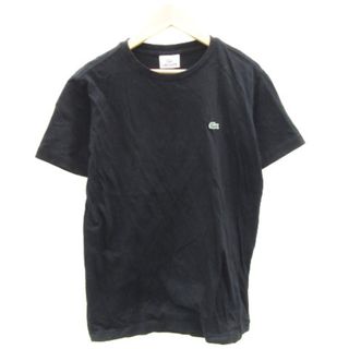 ラコステ(LACOSTE)のラコステ Tシャツ カットソー 半袖 ラウンドネック ロゴワッペン 2 S 黒(Tシャツ(半袖/袖なし))