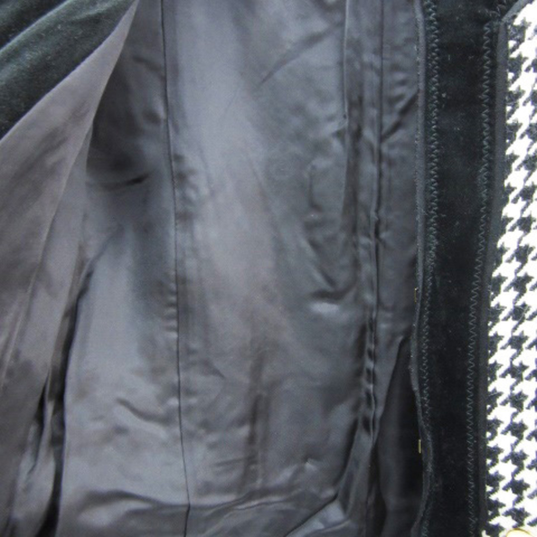 FRAGILE(フラジール)のフラジール ノーカラージャケット ミドル丈 千鳥格子柄 38 M 黒 レディースのジャケット/アウター(その他)の商品写真
