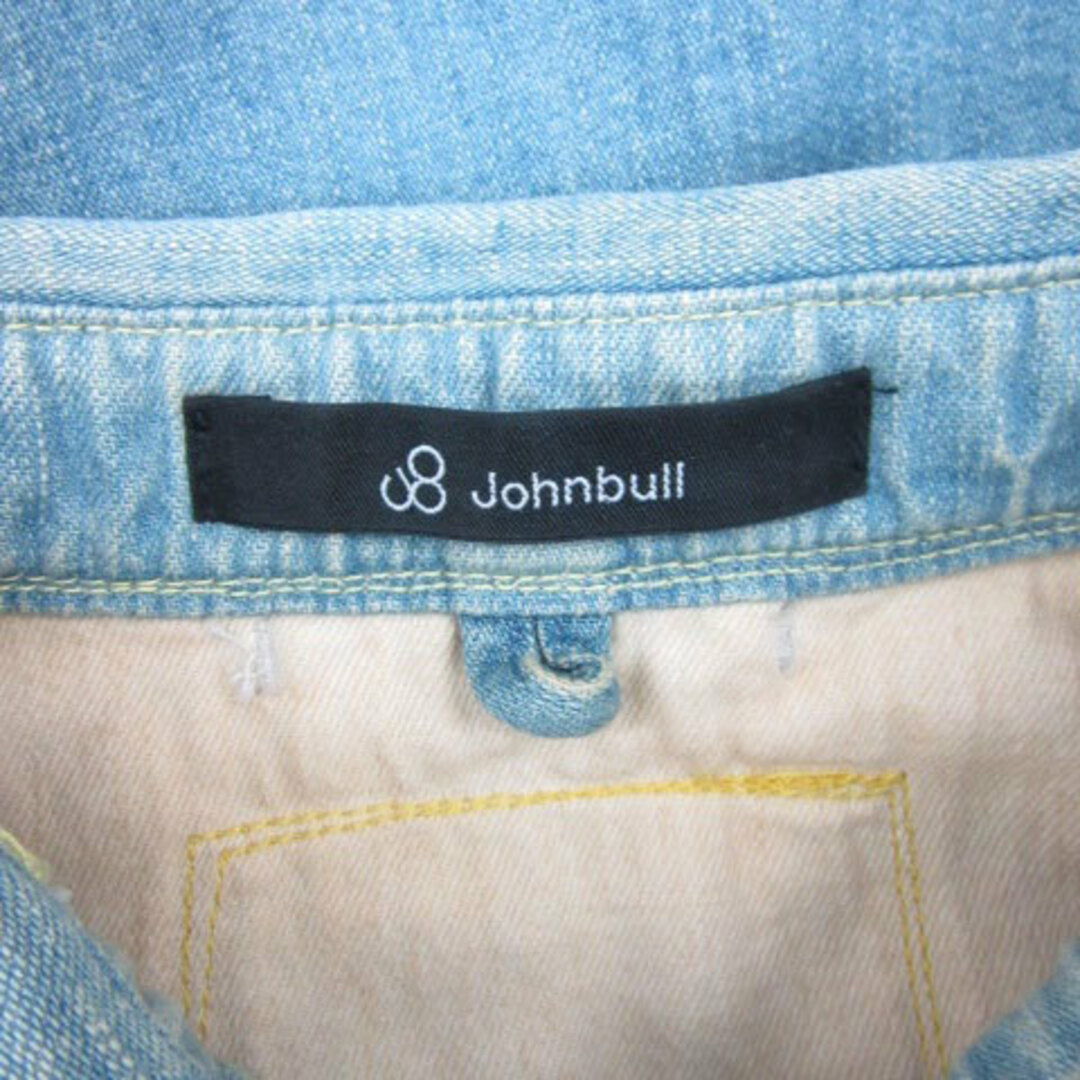 JOHNBULL(ジョンブル)のジョンブル カジュアルシャツ 長袖 シャンブレー ウォッシュ加工 ライトブルー メンズのトップス(シャツ)の商品写真