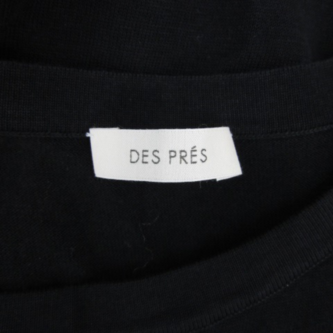 DES PRES(デプレ)のデプレ 22SS コットンアセテート レイヤードプルオーバー ボーダー柄 S 黒 レディースのトップス(ニット/セーター)の商品写真