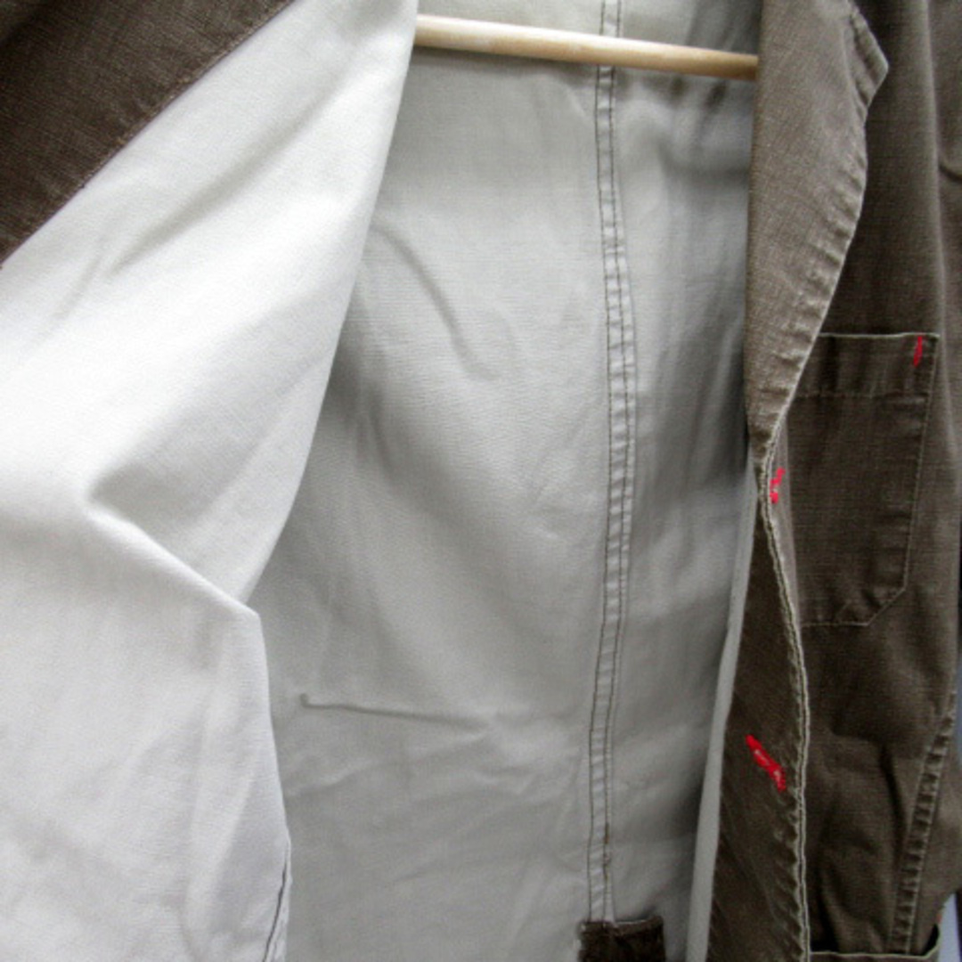 MEN'S MELROSE(メンズメルローズ)のメンズメルローズ テーラードジャケット ミドル丈 シングルボタン 3 ブラウン メンズのジャケット/アウター(テーラードジャケット)の商品写真