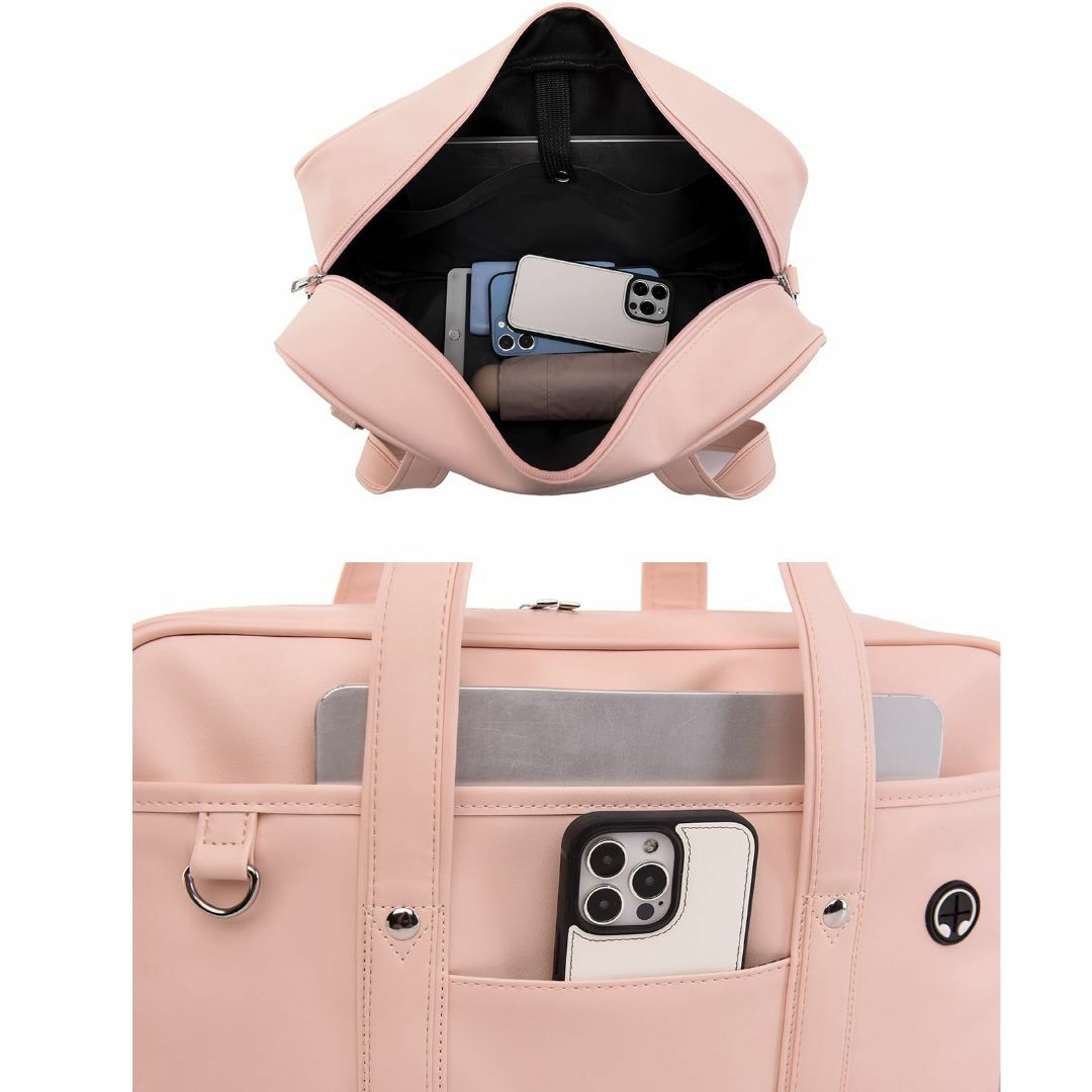 【色: ピンク】zuevichn スクールバッグ 高校生 女子 ボストンバッグ  その他のその他(その他)の商品写真