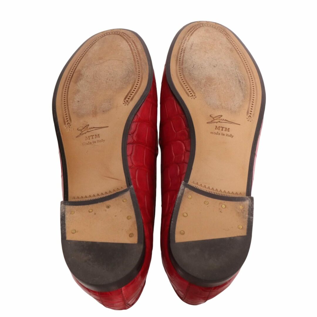 Gucci(グッチ)のGUCCI グッチ MTM オーダーメイド　レザーローファー　レッド　シューツリー レディースの靴/シューズ(ローファー/革靴)の商品写真
