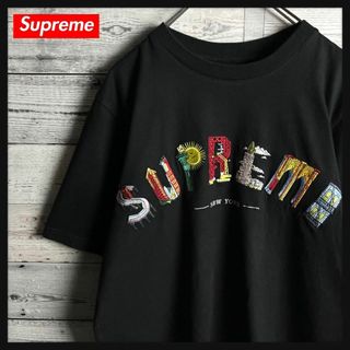 シュプリーム(Supreme)の【美品　希少デザイン】シュプリーム☆センター刺繍アーチロゴ入り半袖Tシャツ(Tシャツ/カットソー(半袖/袖なし))