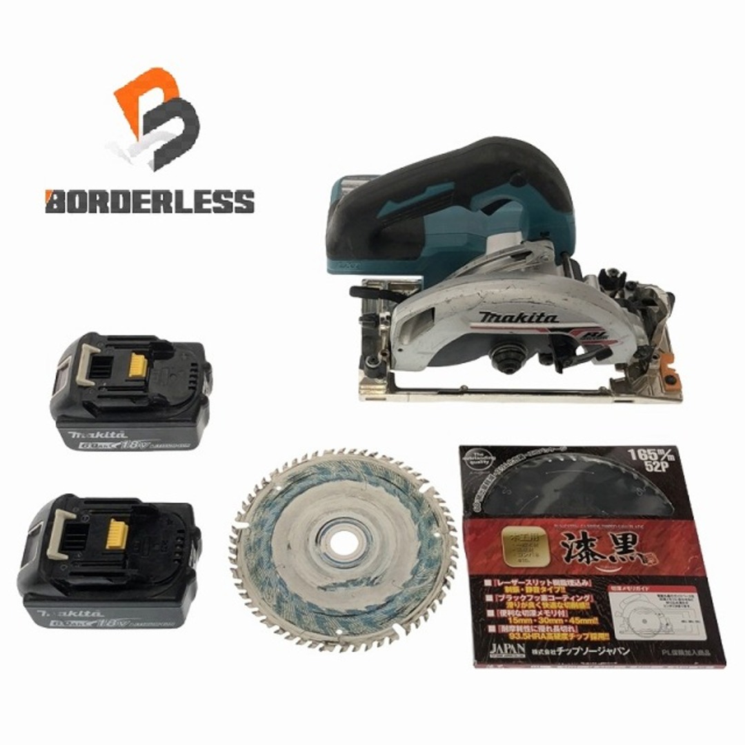 Makita(マキタ)の☆中古品☆ makita マキタ 18V 165mm 充電式マルノコ HS631D バッテリー2個(18V6.0Ah) 未使用替刃付き 電動工具 切断機 88707 自動車/バイクのバイク(工具)の商品写真