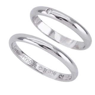 カルティエ Cartier 1895 ウェディング リング 1895ウェディングリング 1895 WEDDING BAND リング 指輪 結婚指輪 マリッジリング プラチナ(リング(指輪))