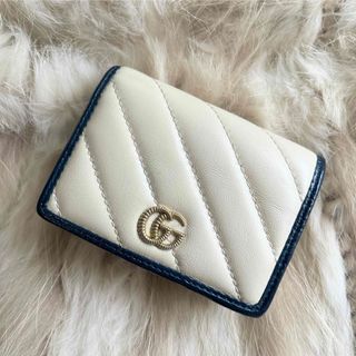 グッチ(Gucci)のGUCCI マーモント 二つ折り財布バイカラー ミニウォレット(財布)