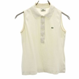 ラコステ(LACOSTE)のラコステ 日本製 ノースリーブ ポロシャツ 40 アイボリー系 LACOSTE レディース 古着 【240427】 メール便可(ポロシャツ)