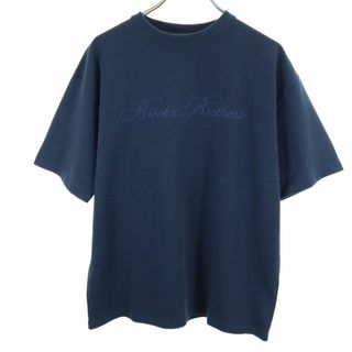 ブルックスブラザース(Brooks Brothers)のブルックスブラザーズ 刺繍 半袖 Tシャツ M ネイビー Brooks Brothers メンズ 古着 【240427】 メール便可(Tシャツ/カットソー(半袖/袖なし))