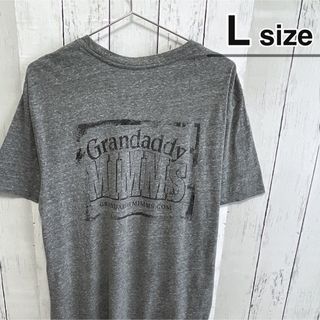 USA古着　Tシャツ　Lサイズ　グレー　プリント　レストラン　ロゴ　クルーネック(Tシャツ/カットソー(半袖/袖なし))