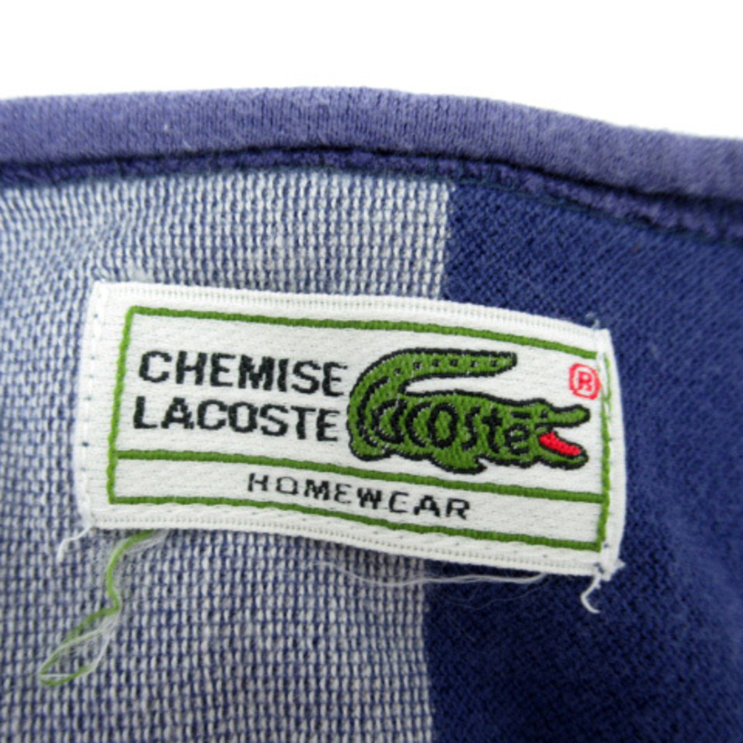 LACOSTE(ラコステ)のラコステ ルームウエア カットソー 半袖 ヘンリーネック ストライプ柄 MA 紺 メンズのメンズ その他(その他)の商品写真