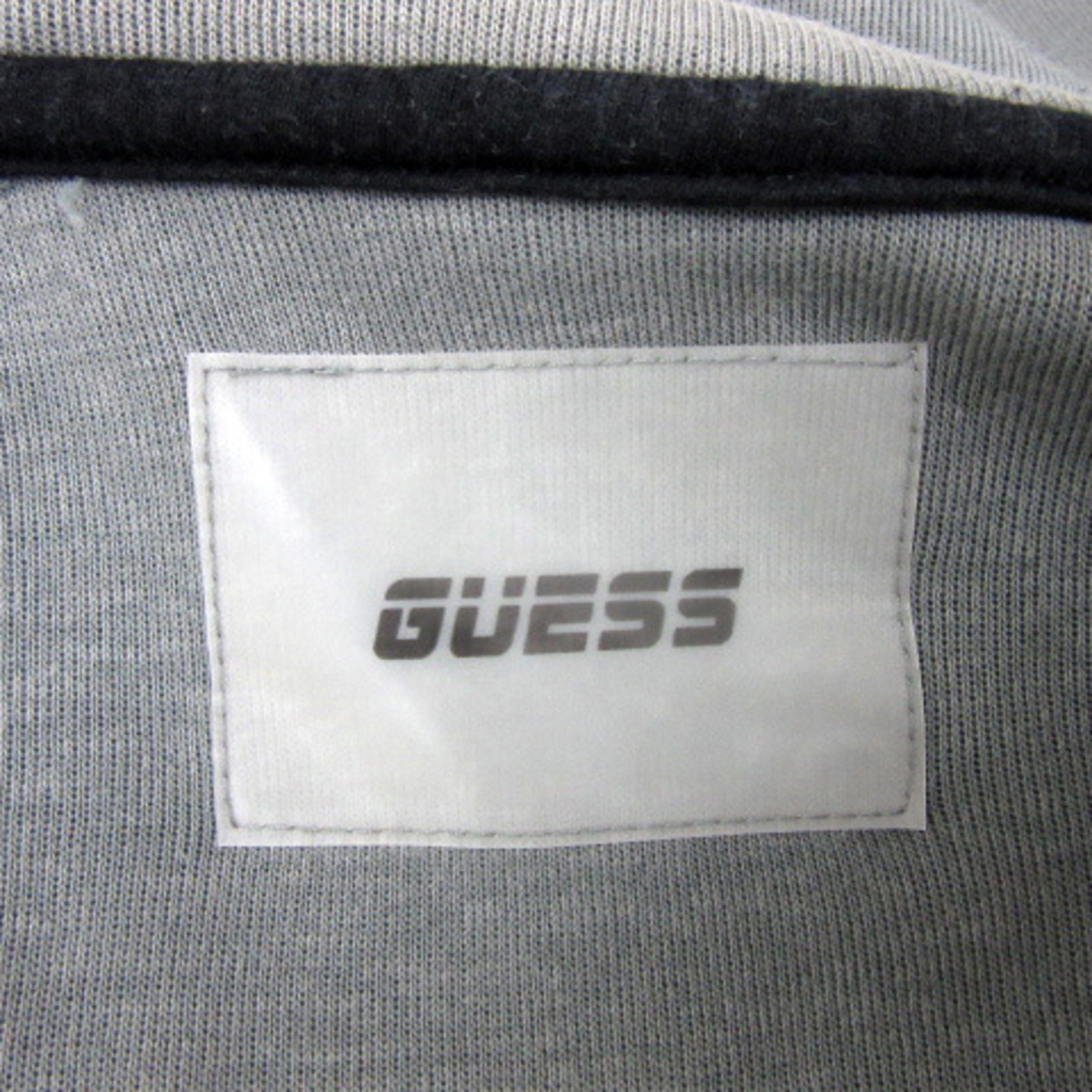 GUESS(ゲス)のゲス ジャケット パーカー ミドル丈 ジップアップ 無地 S カーキ 黒 メンズのトップス(パーカー)の商品写真