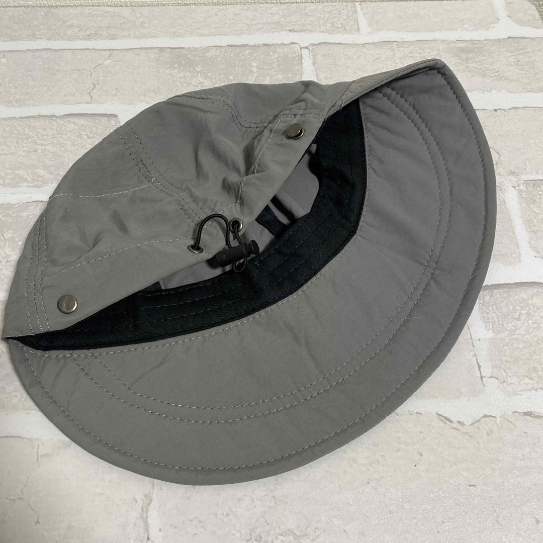 UVカット 帽子 小顔効果 UPF50+ 日除け つば広 夏 熱中症対策 グレー レディースの帽子(その他)の商品写真