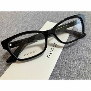 グッチ(Gucci)の【新品未使用】GUCCI⭐︎イタリア製⭐︎ブランドロゴ⭐︎黒縁メガネ(サングラス/メガネ)