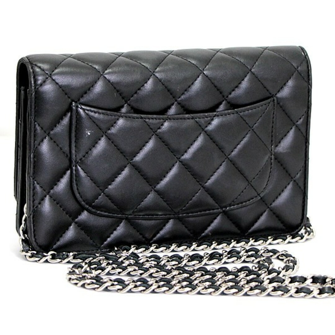 CHANEL(シャネル)のシャネル CHANEL マトラッセ チェーンウォレット ラム 黒 G金具 【64930】 レディースのファッション小物(財布)の商品写真