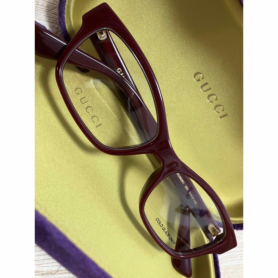 Gucci(グッチ)の【新品未使用】GUCCI⭐︎イタリア製⭐︎ブランドロゴ⭐︎茶色メガネ レディースのファッション小物(サングラス/メガネ)の商品写真