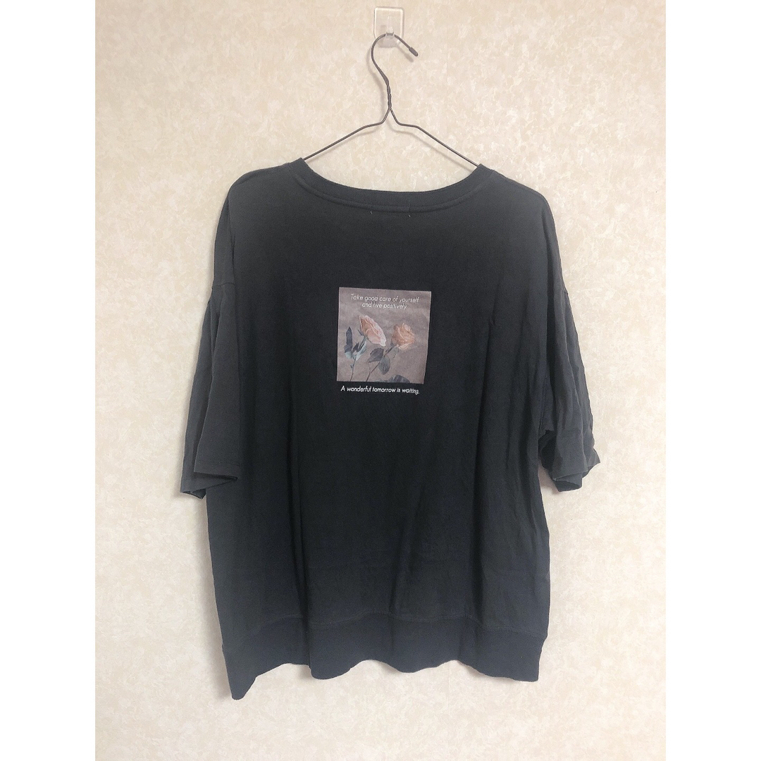 terawearmemu TRAスソリブツキPTT  バラ グレー レディースのトップス(Tシャツ(半袖/袖なし))の商品写真