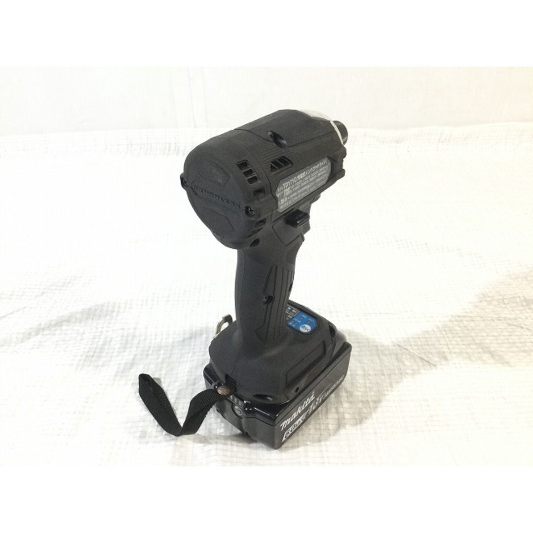 Makita(マキタ)の☆中古品☆makita マキタ 18V 充電式インパクトドライバー TD171D 黒/ブラック バッテリー2個(18V6.0Ah) 充電器付 89661 自動車/バイクのバイク(工具)の商品写真