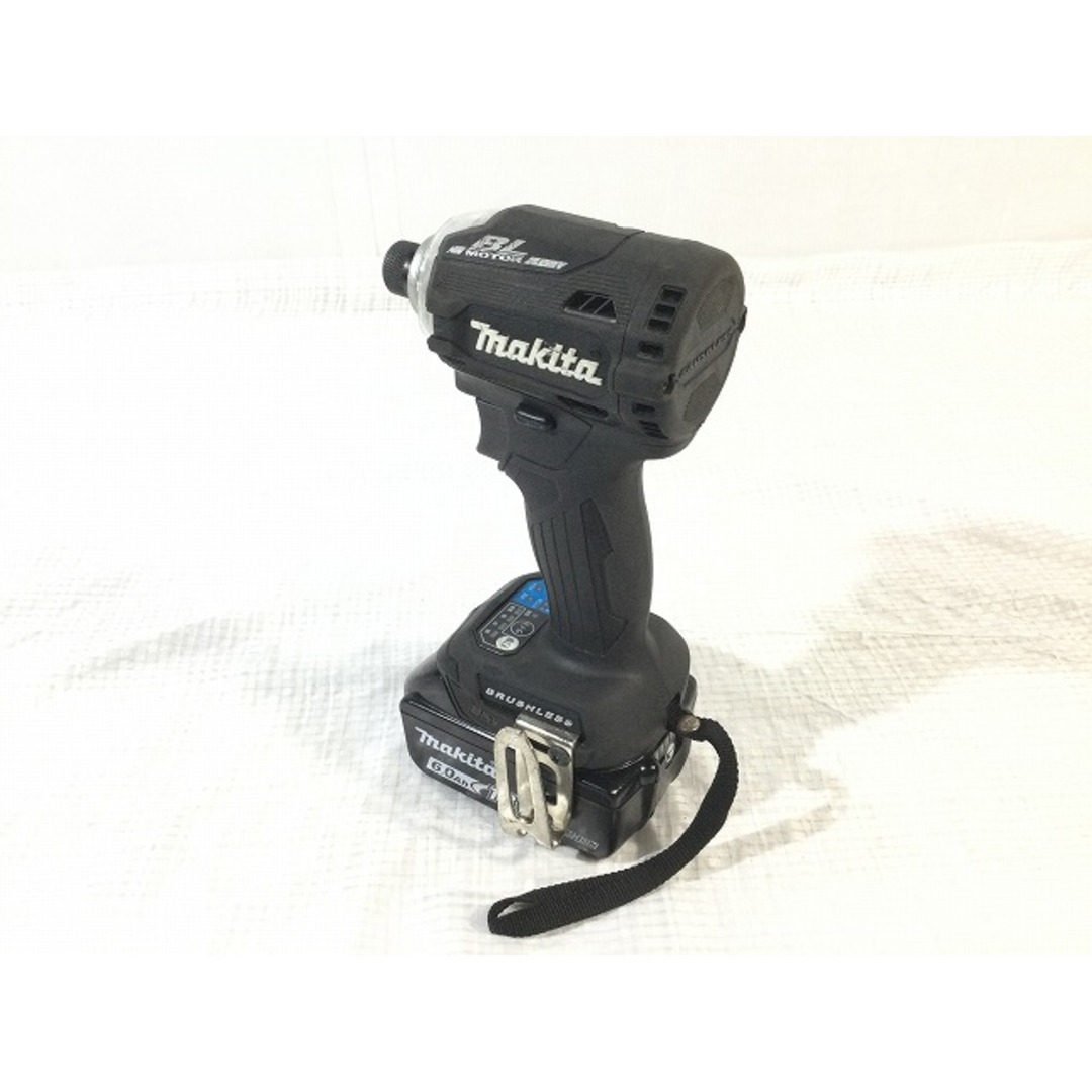 Makita(マキタ)の☆中古品☆makita マキタ 18V 充電式インパクトドライバー TD171D 黒/ブラック バッテリー2個(18V6.0Ah) 充電器付 89661 自動車/バイクのバイク(工具)の商品写真