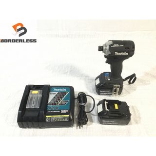 マキタ(Makita)の☆中古品☆makita マキタ 18V 充電式インパクトドライバー TD171D 黒/ブラック バッテリー2個(18V6.0Ah) 充電器付 89661(工具)