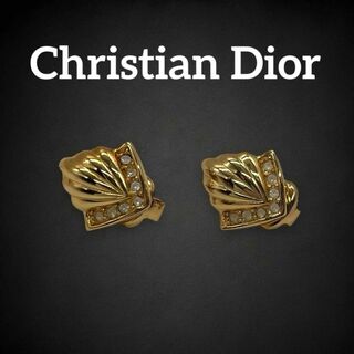 クリスチャンディオール(Christian Dior)の✨美品✨ クリスチャンディオール イヤリング ラインストーン ゴールド 630(イヤリング)
