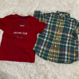 ポロラルフローレン(POLO RALPH LAUREN)のラルフローレン　半袖ボタンダウンシャツ　チェック柄　ノーティカ半袖Tシャツ　2点(ブラウス)