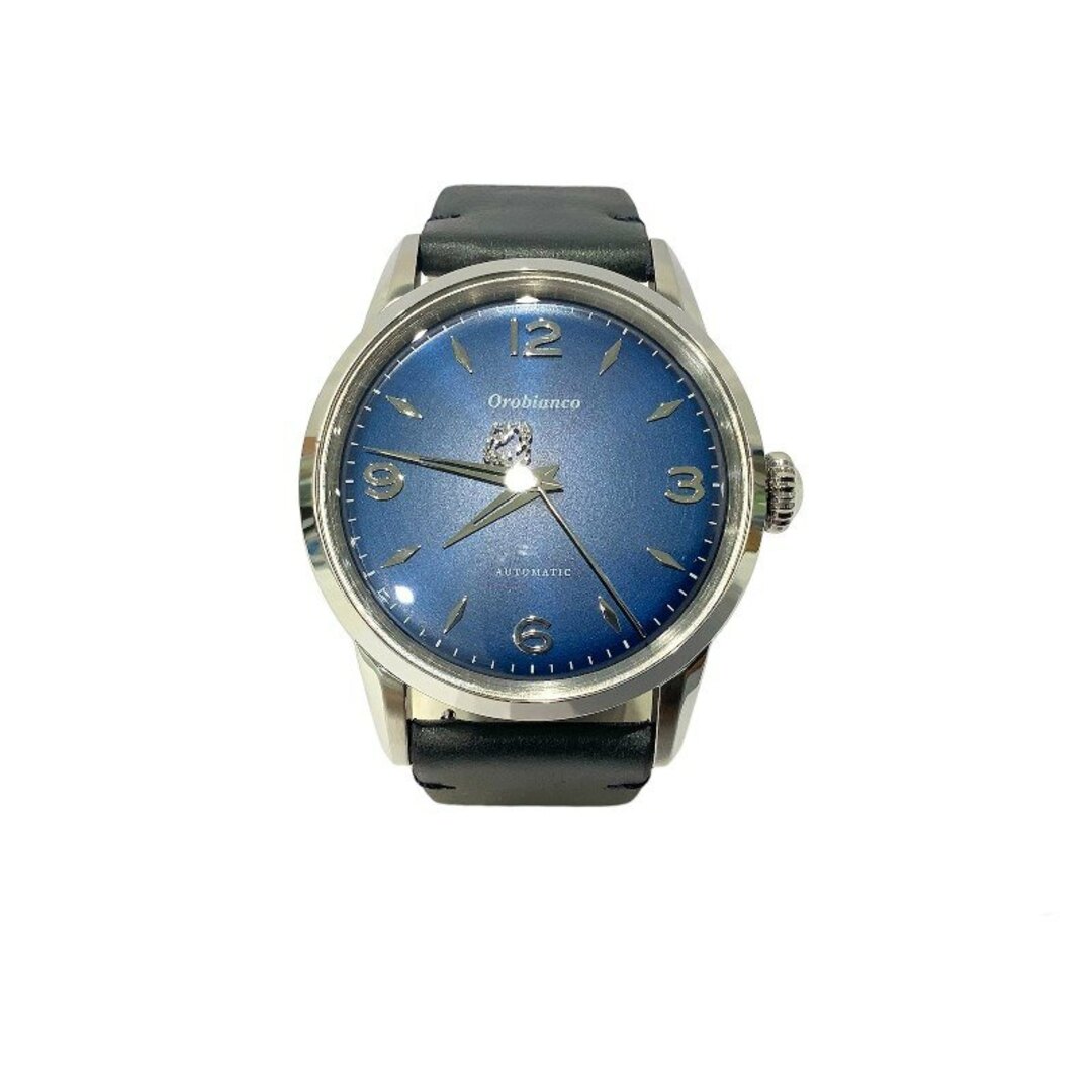 Orobianco(オロビアンコ)のオロビアンコ（Orobianco） OR-0073 腕時計 メンズ時計 自動巻き SS レザー 美品  ブルー文字盤【中古】KB-8306 メンズの時計(レザーベルト)の商品写真