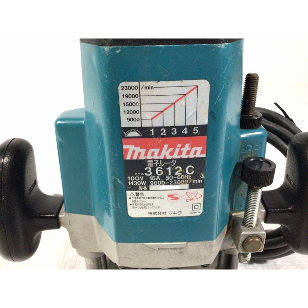 Makita(マキタ)の☆中古動作品☆ makita マキタ 電子ルーター モデル 3612C 無段変速 トリマー 木工 面取 切抜 大工道具 89108 自動車/バイクのバイク(工具)の商品写真