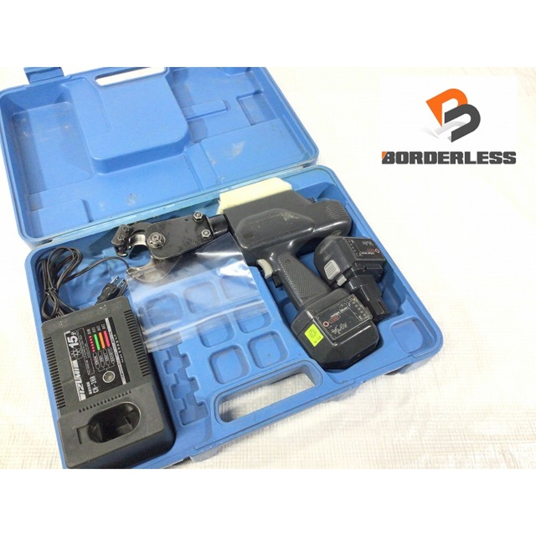 ☆中古品☆ IZUMI イズミ 泉精器 14.4V 電動油圧式ケーブルカッター REC-30YC3 バッテリー2個 充電器 切断機 ワイヤーカッター 89830 自動車/バイクのバイク(工具)の商品写真