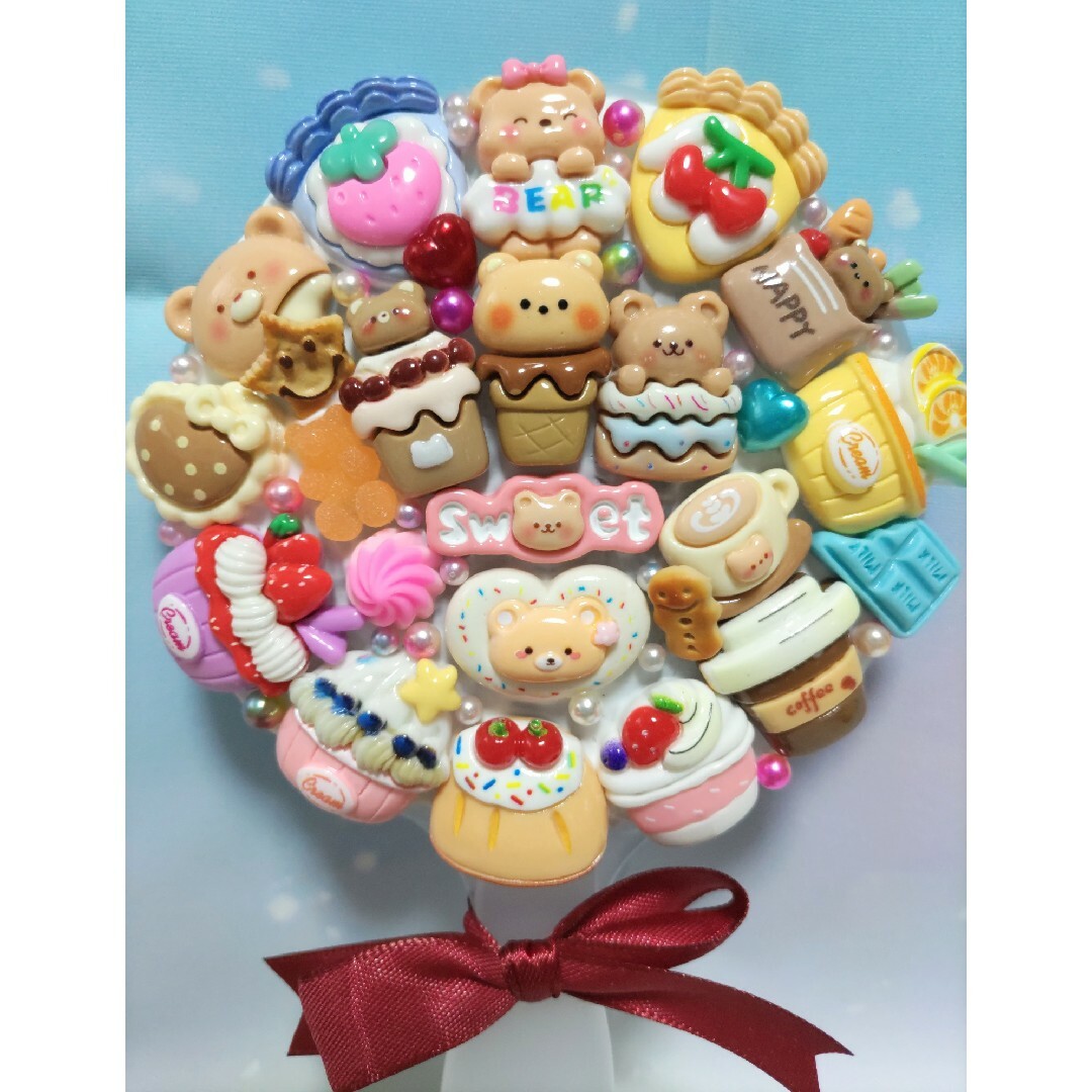 デコパーツ🌼手鏡💓くまちゃん🧸 ハンドメイドのハンドメイド その他(その他)の商品写真