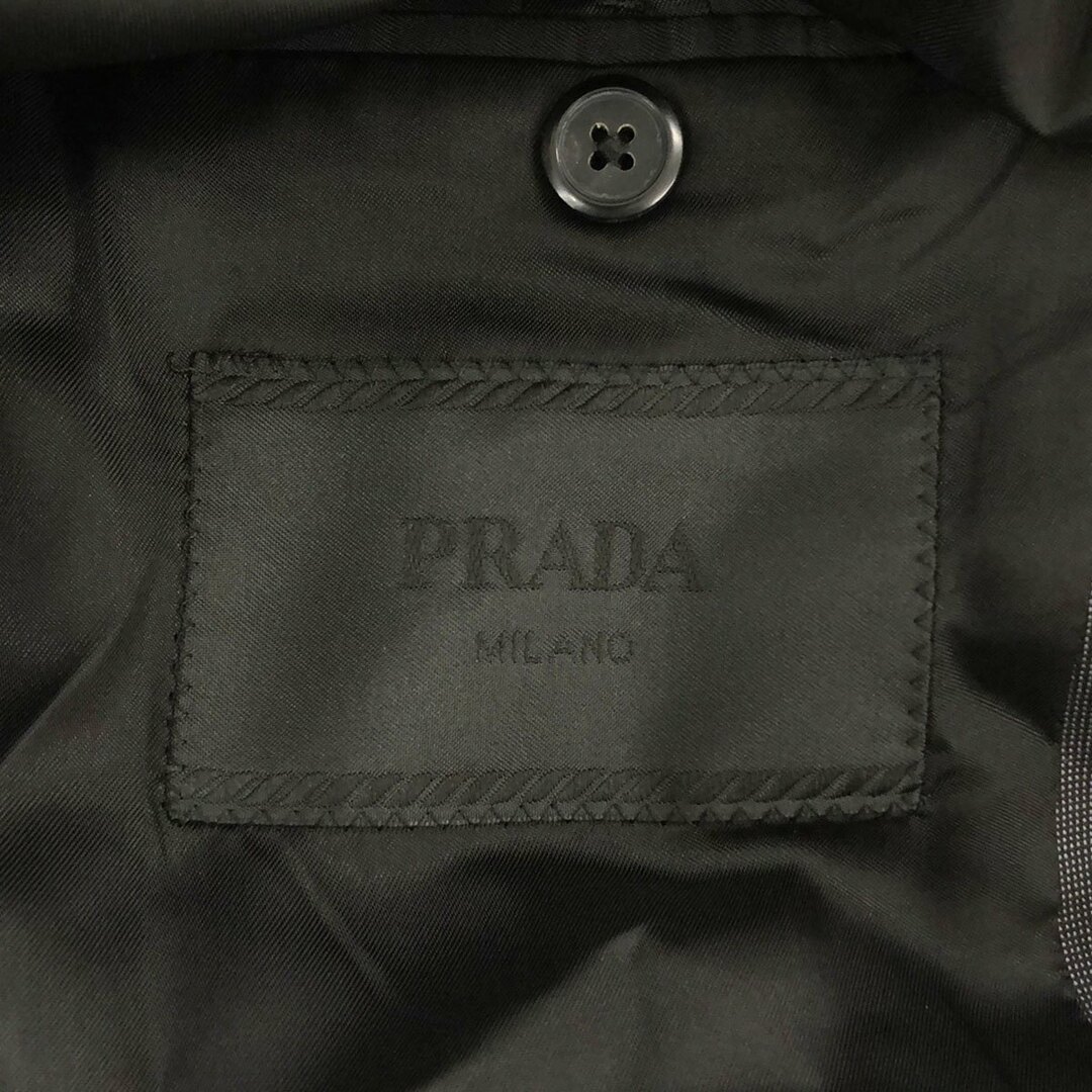 PRADA(プラダ)のPRADA プラダ 2020 バーズアイウールセットアップスーツ UAF420 S152 グレー 50R メンズのスーツ(セットアップ)の商品写真