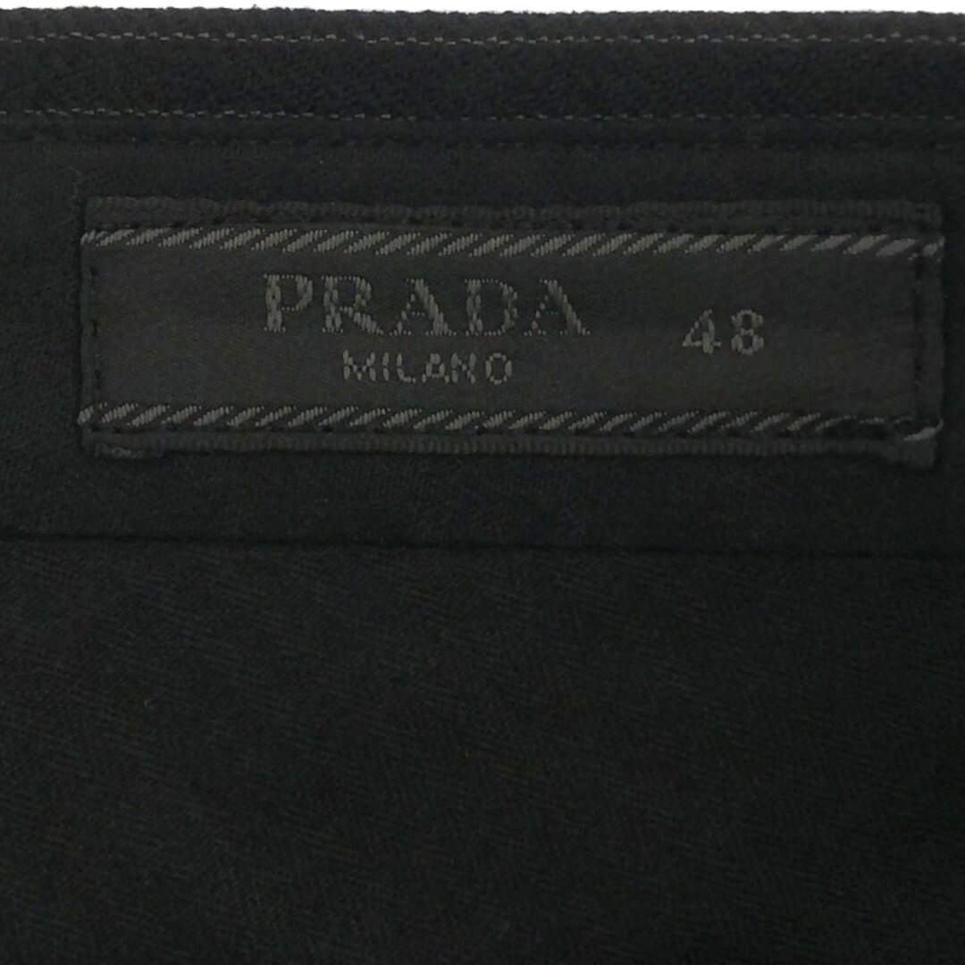 PRADA(プラダ)のPRADA プラダ 21AW ピンストライプウールトラウザーズパンツ UP0147 S212 ブラック 48 メンズのパンツ(その他)の商品写真
