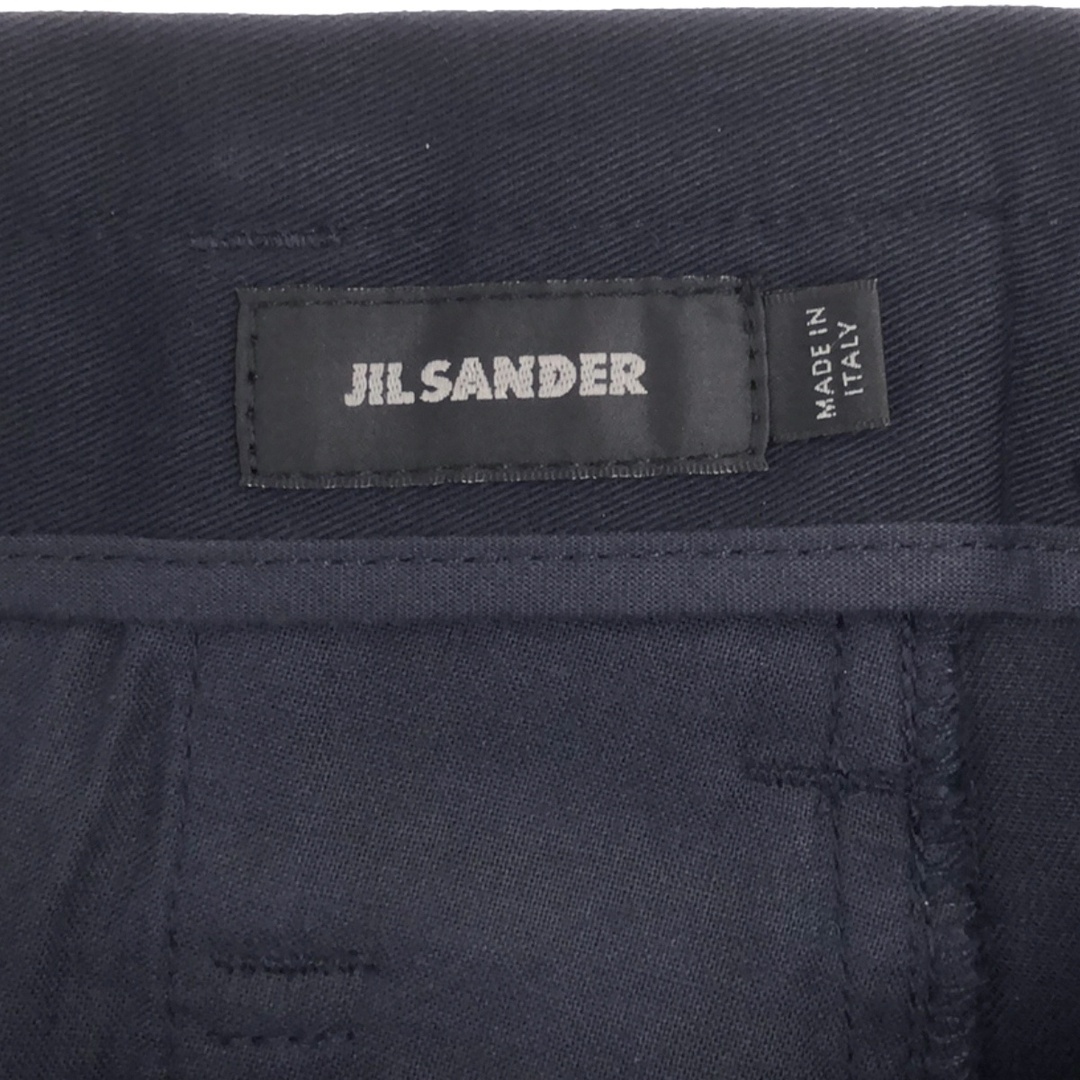 Jil Sander(ジルサンダー)のJIL SANDER ジルサンダー 11AW コットンストレッチスラックスパンツ MF251172 ネイビー 44 メンズのパンツ(その他)の商品写真