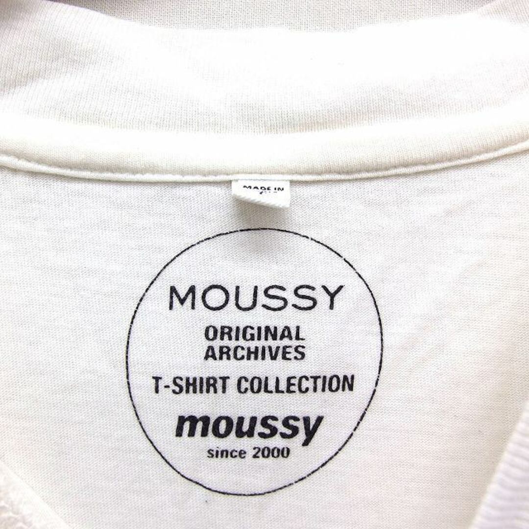 moussy(マウジー)のマウジー moussy ロゴプリントTシャツ カットソー 半袖 丸首 コットン レディースのトップス(Tシャツ(半袖/袖なし))の商品写真