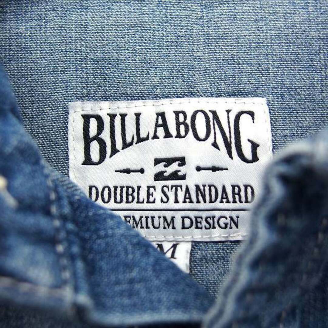 billabong(ビラボン)のビラボン BILLABONG デニム シャツ カジュアル 半袖 色あせ加工 M メンズのトップス(シャツ)の商品写真