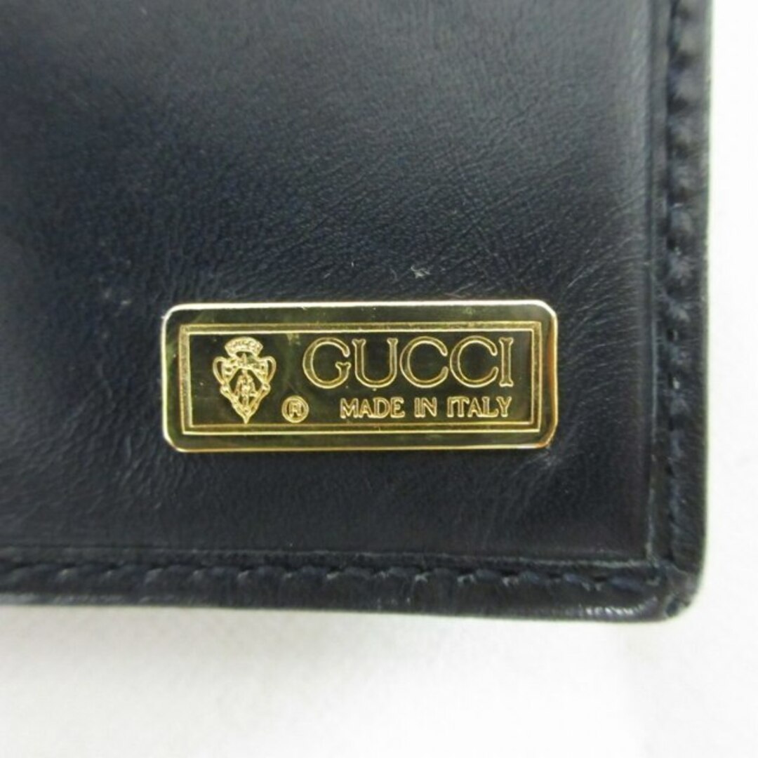 Gucci(グッチ)のグッチ GUCCI 留め具 長財布 ウォレット GG金具 紺 ネイビー 0415 メンズのファッション小物(長財布)の商品写真