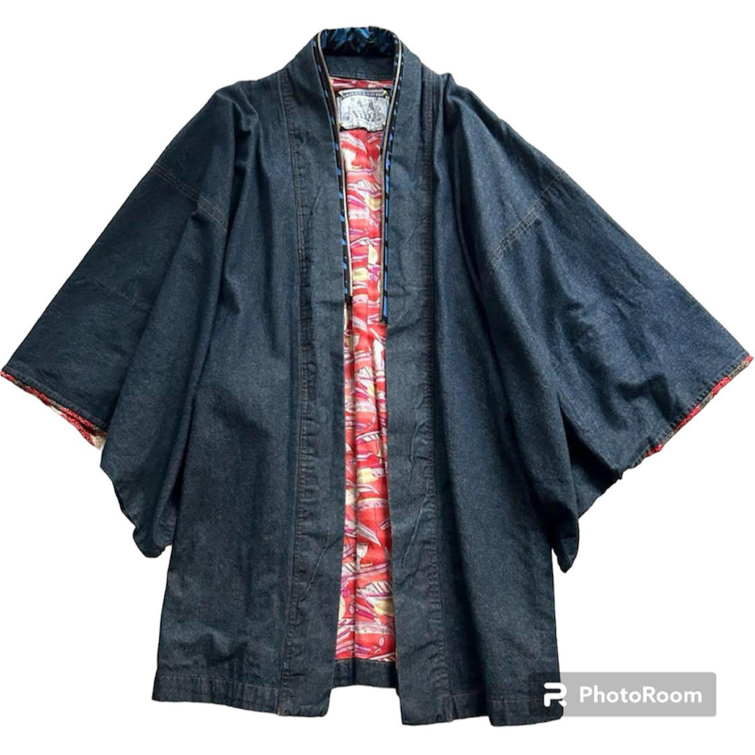 希少　和遊楽 デニムジャケット 着物 MEGURU 色十人十 M メンズのジャケット/アウター(Gジャン/デニムジャケット)の商品写真