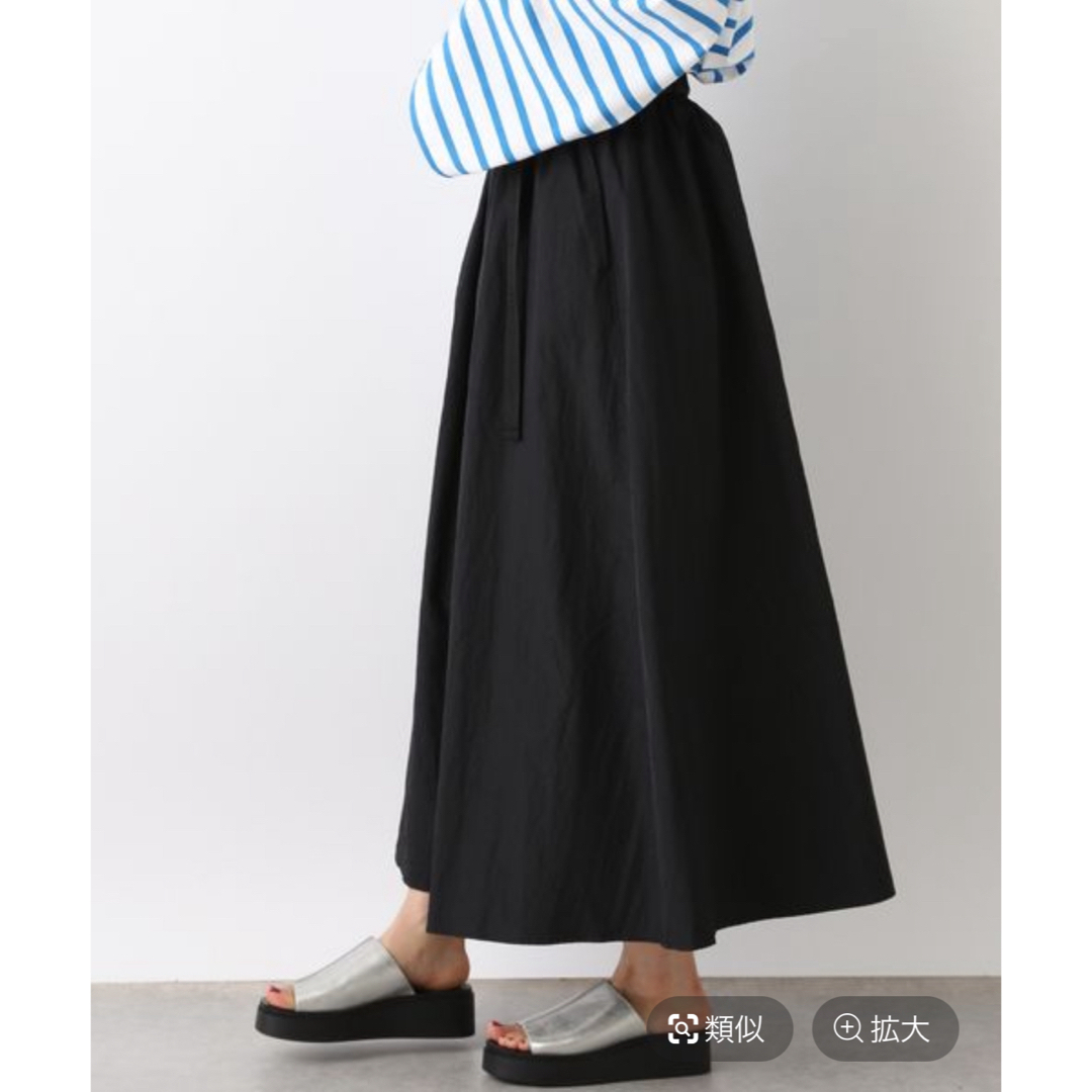 LEPSIM(レプシィム)のレプシィム　ベルト付きフレアスカート　ブラック レディースのスカート(ロングスカート)の商品写真