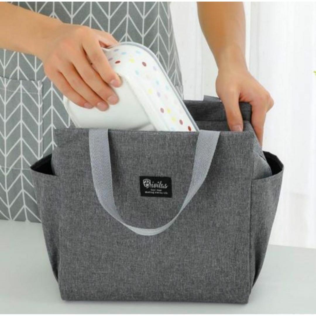 ランチバッグ　お弁当　保冷保温　ハンドバッグ レディースのバッグ(ハンドバッグ)の商品写真