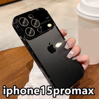 iphone15promaxケース 可愛い　お洒落 ブラック２(iPhoneケース)