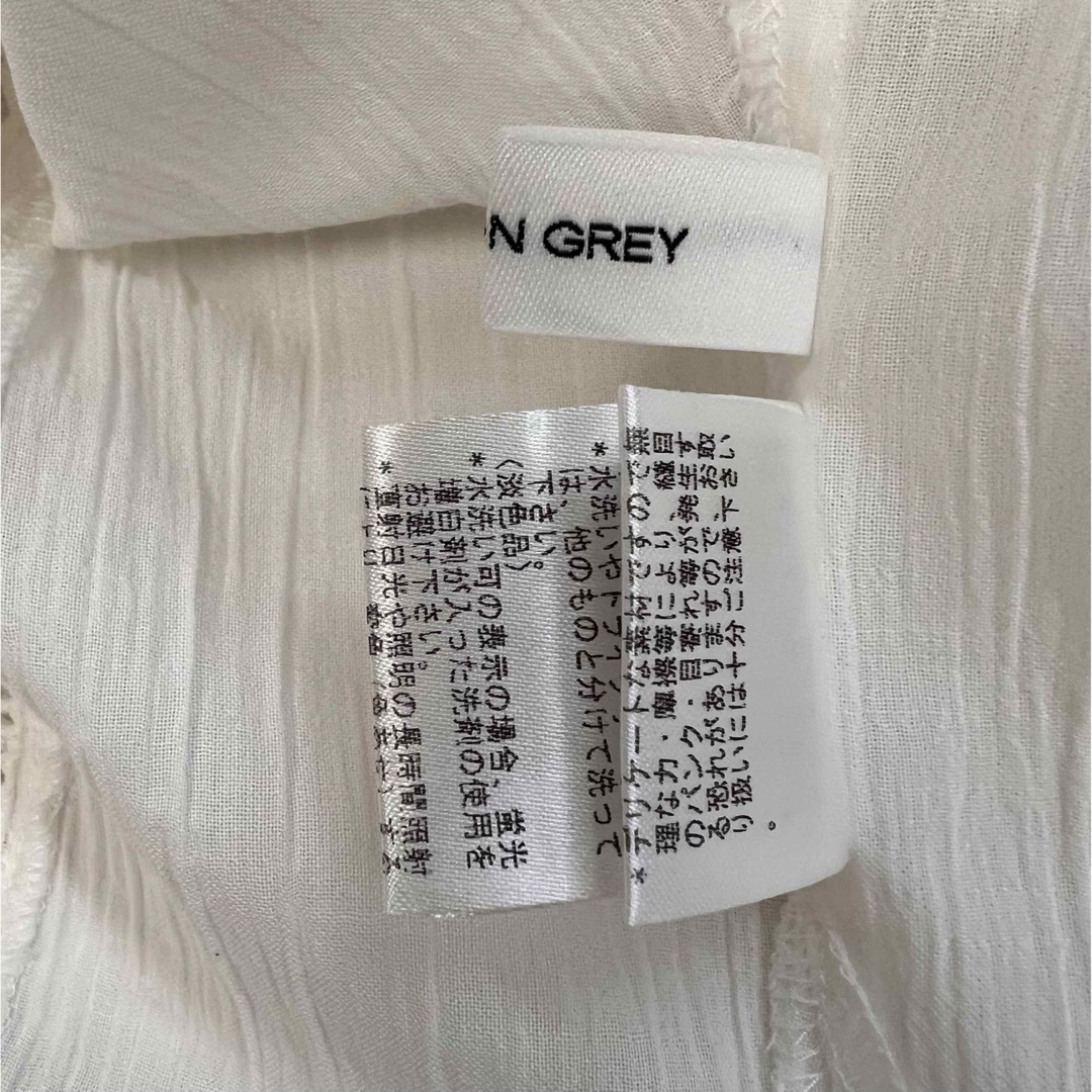 MAISON GREY 楊柳 5分袖 ブラウス サイズ2 レディースのトップス(シャツ/ブラウス(半袖/袖なし))の商品写真