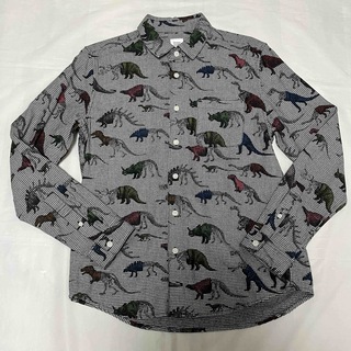 Design Tshirts Store graniph - graniph 恐竜 千鳥格子 シャツ
