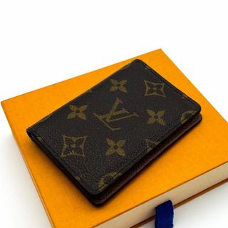 ルイヴィトン(LOUIS VUITTON)の【極美品】ルイヴィトン　オーガナイザードゥポッシュ　モノグラム　カードケース　茶(名刺入れ/定期入れ)