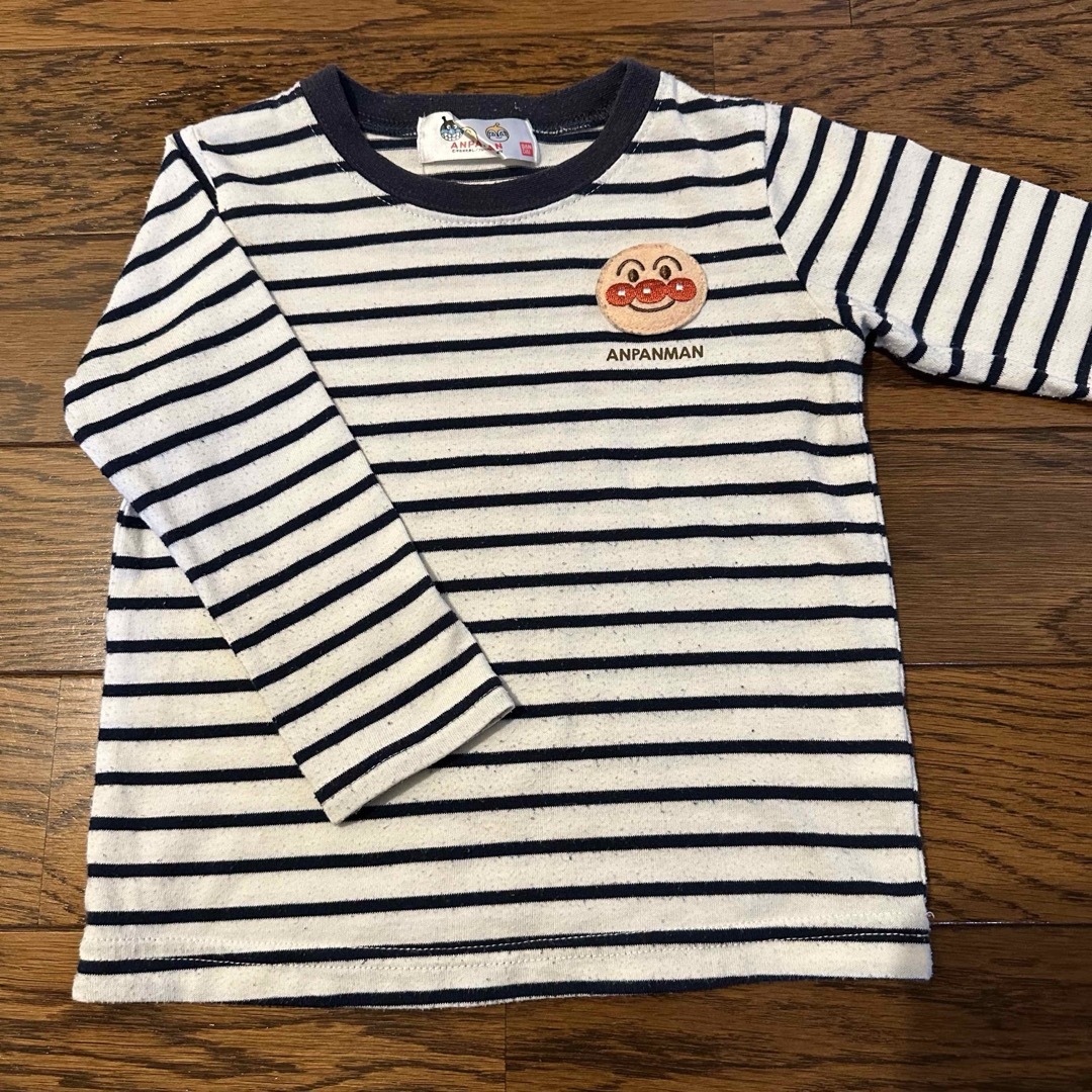 アンパンマン(アンパンマン)のアンパンマン ボーダー長袖Tシャツ キッズ/ベビー/マタニティのキッズ服男の子用(90cm~)(Tシャツ/カットソー)の商品写真