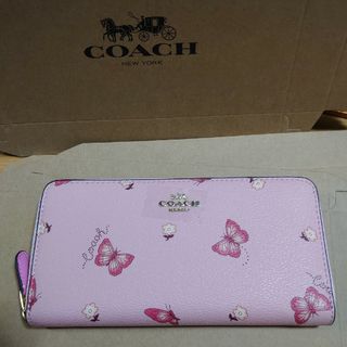 COACH - COACH　長財布　新品　未使用　レディース　蝶々