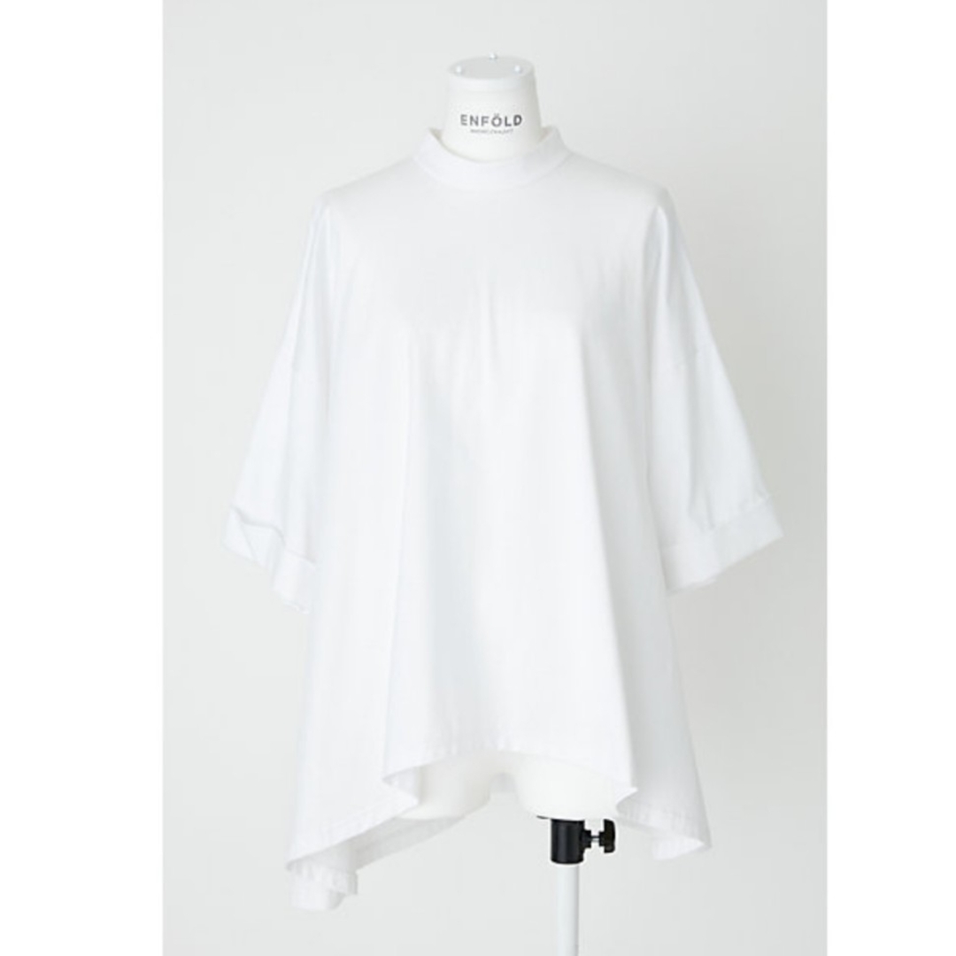 ENFOLD(エンフォルド)のENFOLD シルケット天竺 ハングNeck PULLOVER tシャツ レディースのトップス(カットソー(半袖/袖なし))の商品写真