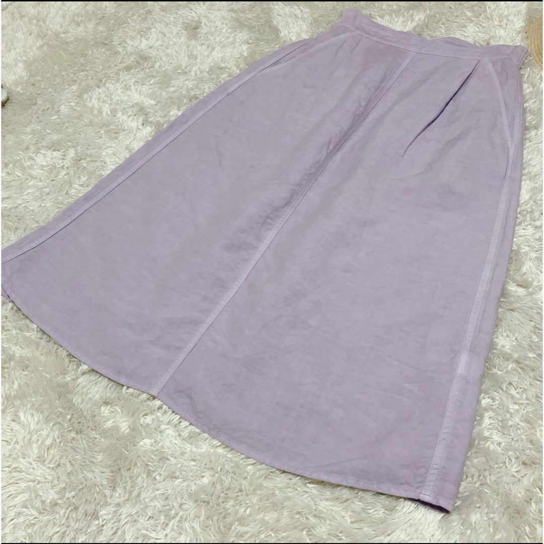 FRAMeWORK(フレームワーク)のフレームワーク　Philea L/Te イージースカート リネン 麻 38 レディースのスカート(ロングスカート)の商品写真